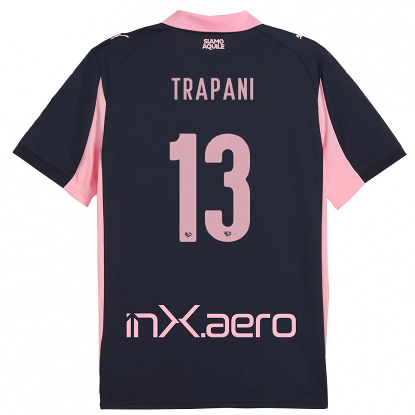 Danxen Pánské Nicolò Trapani #13 Tmavě Modrá Růžová Daleko Hráčské Dresy 2025/26 Dres