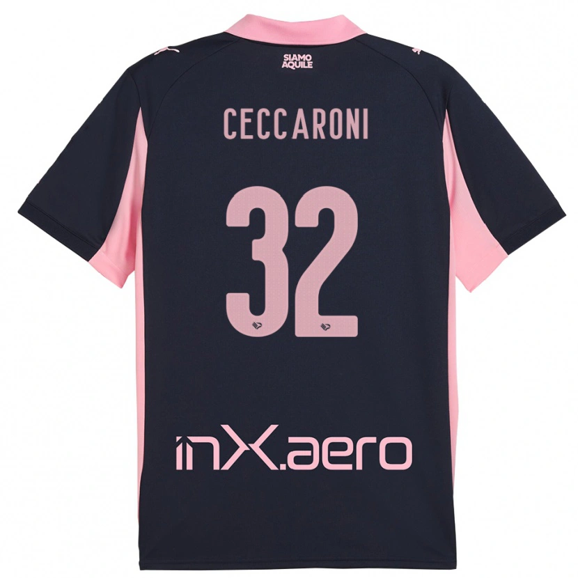 Danxen Pánské Pietro Ceccaroni #32 Tmavě Modrá Růžová Daleko Hráčské Dresy 2025/26 Dres