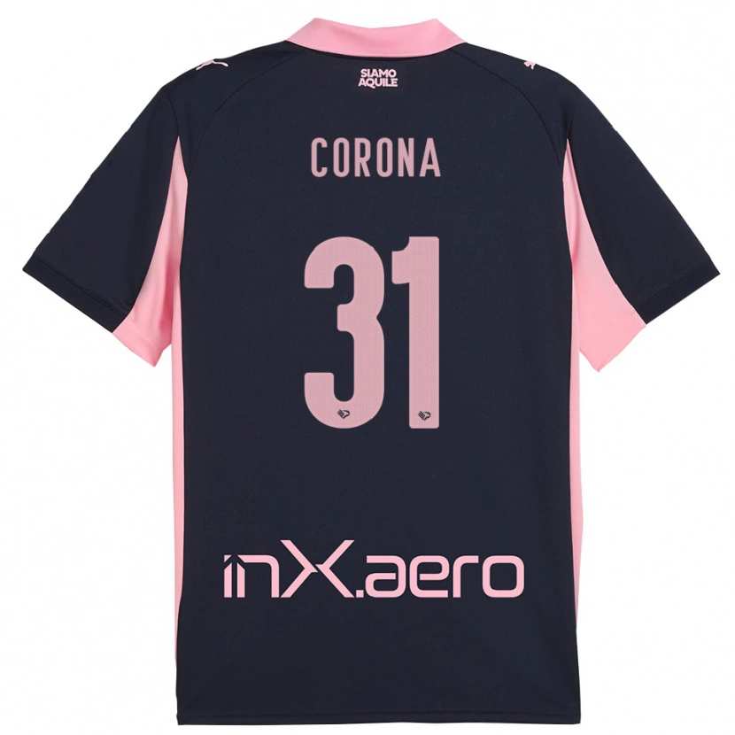 Danxen Pánské Giacomo Corona #31 Tmavě Modrá Růžová Daleko Hráčské Dresy 2025/26 Dres