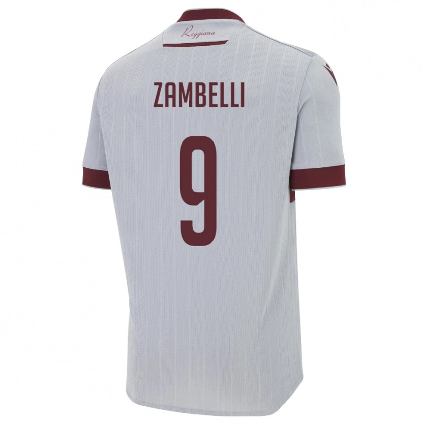Danxen Pánské Alessio Zambelli #9 Vínová Bílá Daleko Hráčské Dresy 2025/26 Dres