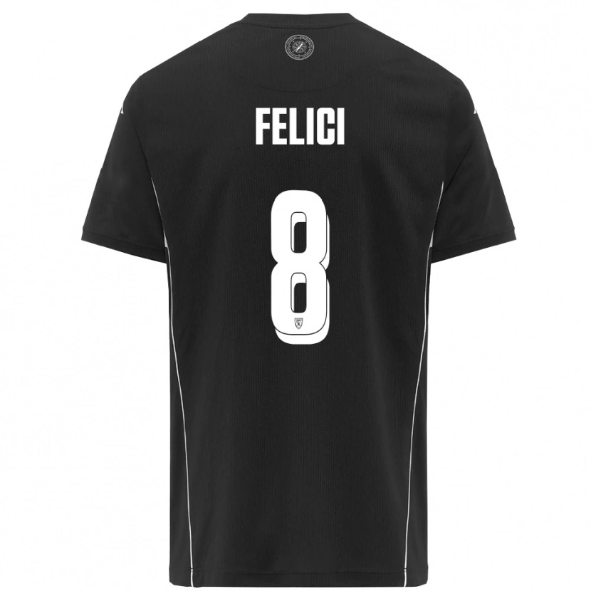 Danxen Pánské Giuseppe Felici #8 Černobílá Daleko Hráčské Dresy 2025/26 Dres
