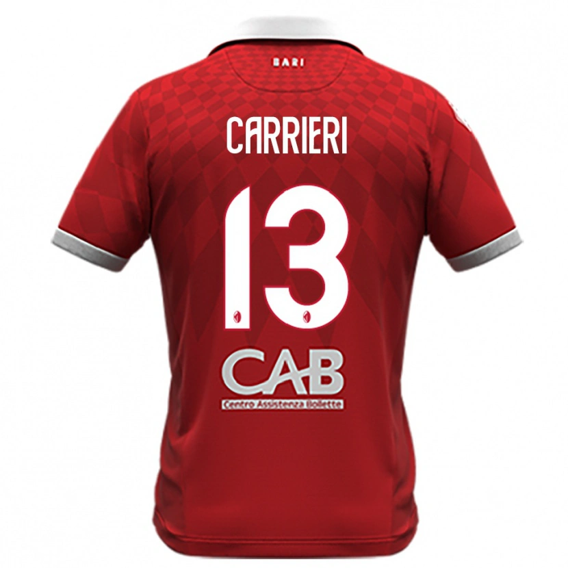 Danxen Pánské Vitantonio Carrieri #13 Červenobílá Daleko Hráčské Dresy 2025/26 Dres