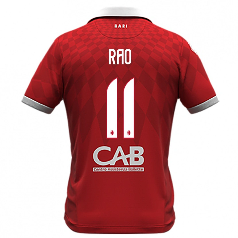 Danxen Pánské Emanuele Rao #11 Červenobílá Daleko Hráčské Dresy 2025/26 Dres
