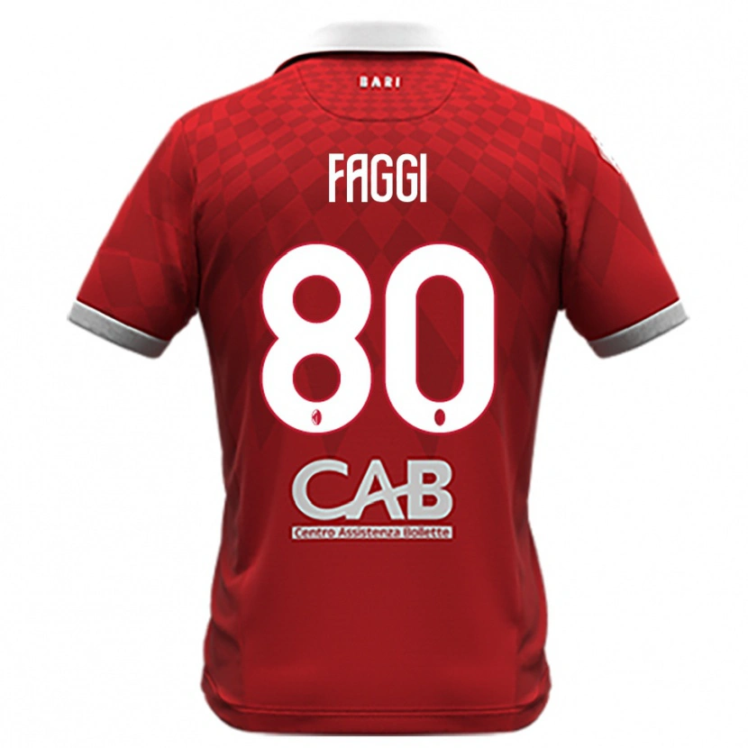 Danxen Pánské Filippo Faggi #80 Červenobílá Daleko Hráčské Dresy 2025/26 Dres