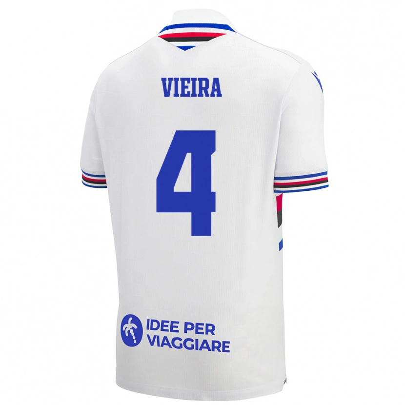Danxen Pánské Ronaldo Vieira #4 Bílo-Modročervená Daleko Hráčské Dresy 2025/26 Dres