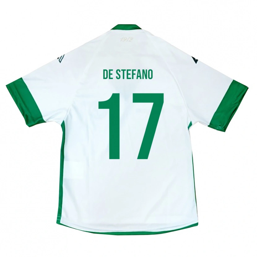 Danxen Pánské Nicolò De Stefano #17 Bílo-Zeleno-Modrá Daleko Hráčské Dresy 2025/26 Dres