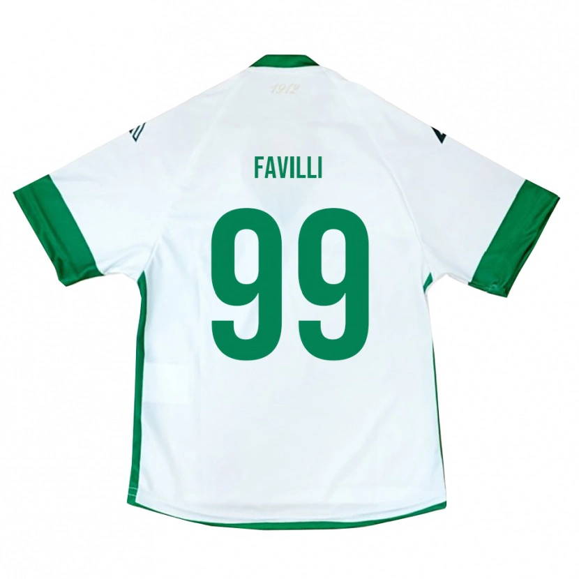 Danxen Pánské Andrea Favilli #99 Bílo-Zeleno-Modrá Daleko Hráčské Dresy 2025/26 Dres