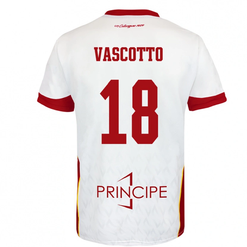 Danxen Pánské Edoardo Vascotto #18 Bíločervená Daleko Hráčské Dresy 2025/26 Dres