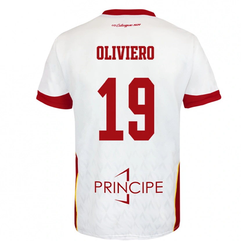 Danxen Pánské Andrea Oliviero #19 Bíločervená Daleko Hráčské Dresy 2025/26 Dres