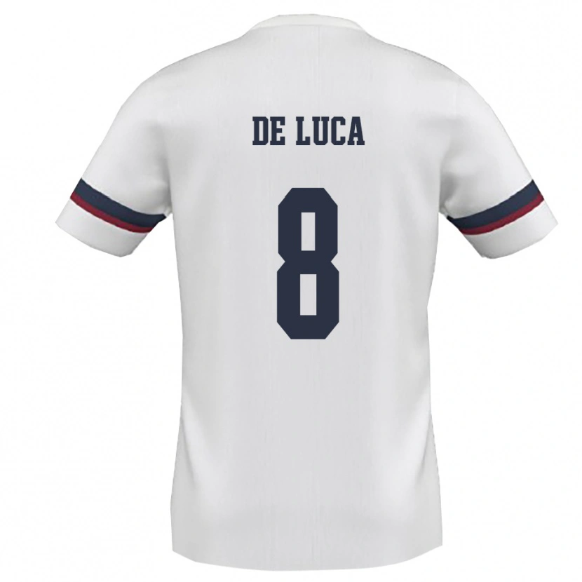 Danxen Pánské Sergio De Luca #8 Bíločervená Daleko Hráčské Dresy 2025/26 Dres