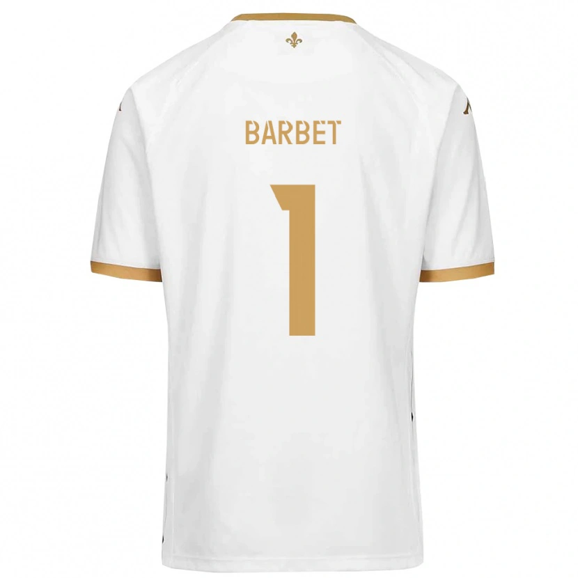 Danxen Pánské Hugo Barbet #1 Bílá Zlatá Daleko Hráčské Dresy 2025/26 Dres