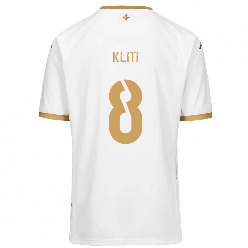 Danxen Pánské Ayoub Kliti #8 Bílá Zlatá Daleko Hráčské Dresy 2025/26 Dres