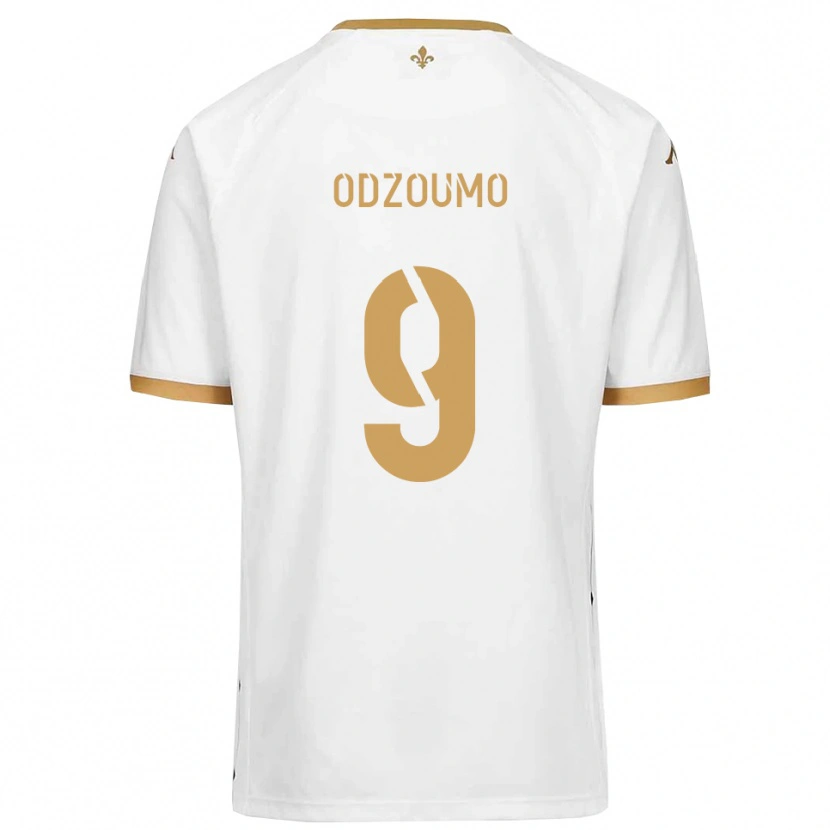 Danxen Pánské Cédric Odzoumo #9 Bílá Zlatá Daleko Hráčské Dresy 2025/26 Dres