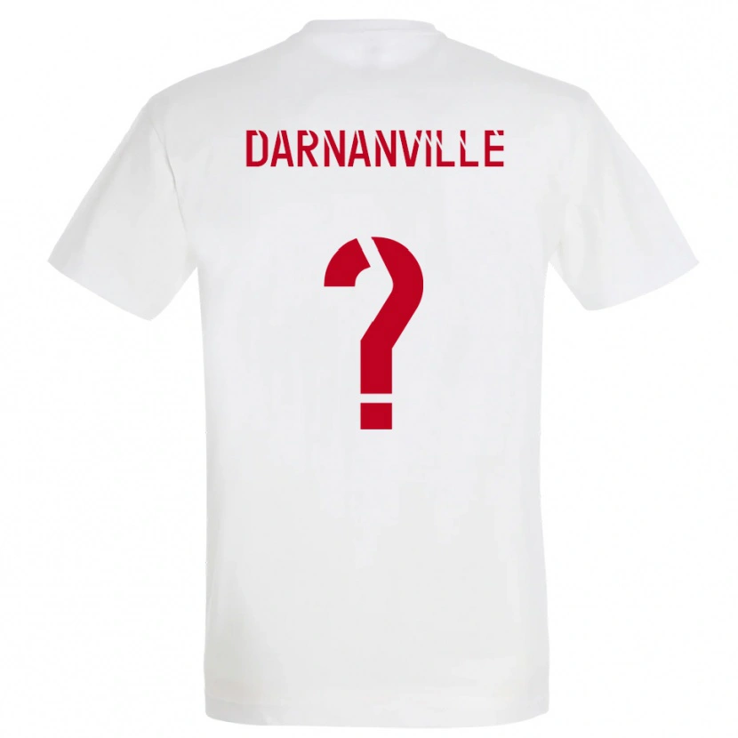 Danxen Pánské Clément Darnanville #0 Bílá Červená Žlutá Daleko Hráčské Dresy 2025/26 Dres