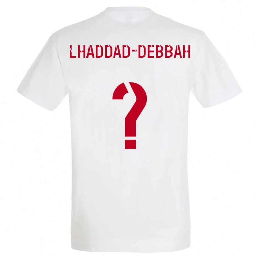 Danxen Pánské Yanis Lhaddad-Debbah #0 Bílá Červená Žlutá Daleko Hráčské Dresy 2025/26 Dres
