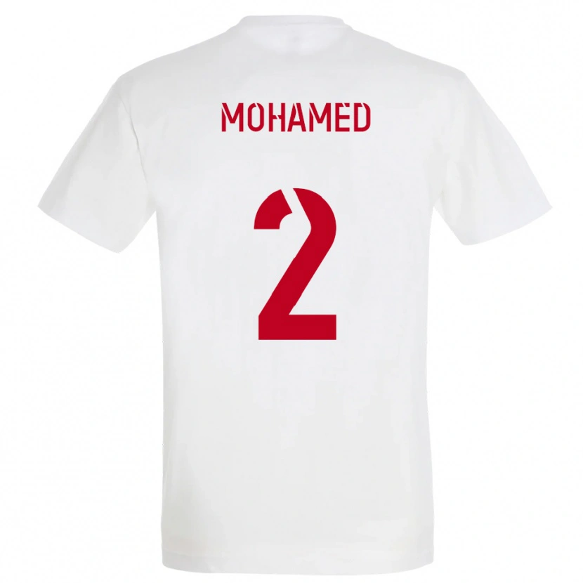 Danxen Pánské Yanis Mohamed #2 Bílá Červená Žlutá Daleko Hráčské Dresy 2025/26 Dres
