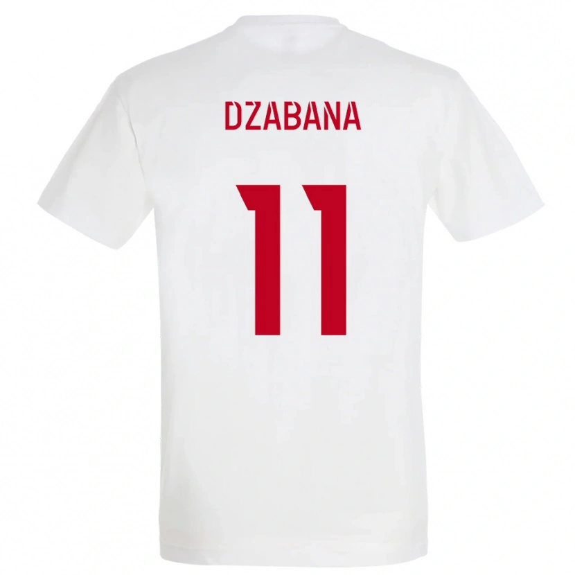 Danxen Pánské Alan Dzabana #11 Bílá Červená Žlutá Daleko Hráčské Dresy 2025/26 Dres