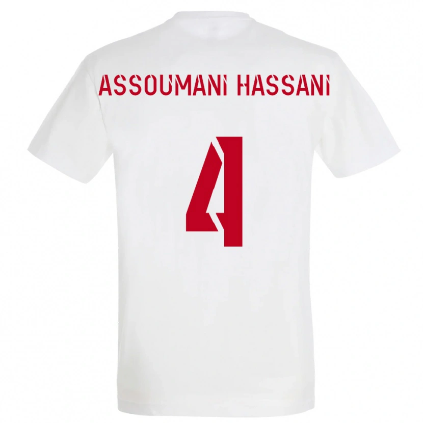 Danxen Pánské Nassim Assoumani Hassani #4 Bílá Červená Žlutá Daleko Hráčské Dresy 2025/26 Dres