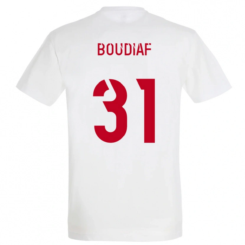 Danxen Pánské Ryad Boudiaf #31 Bílá Červená Žlutá Daleko Hráčské Dresy 2025/26 Dres