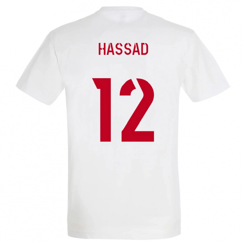 Danxen Pánské Rayan Hassad #12 Bílá Červená Žlutá Daleko Hráčské Dresy 2025/26 Dres