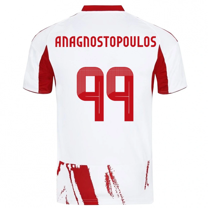 Danxen Pánské Alexandros Anagnostopoulos #99 Bíločervená Daleko Hráčské Dresy 2025/26 Dres