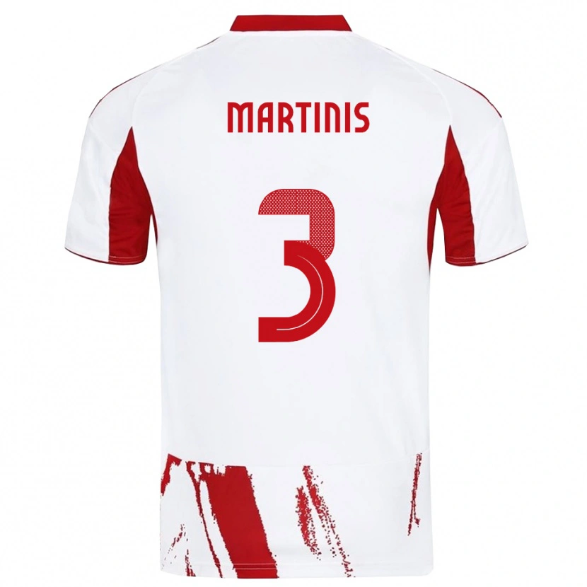 Danxen Pánské Apostolos Martinis #3 Bíločervená Daleko Hráčské Dresy 2025/26 Dres