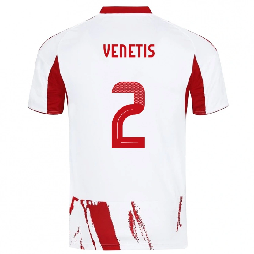 Danxen Pánské Theodoros Venetis #2 Bíločervená Daleko Hráčské Dresy 2025/26 Dres