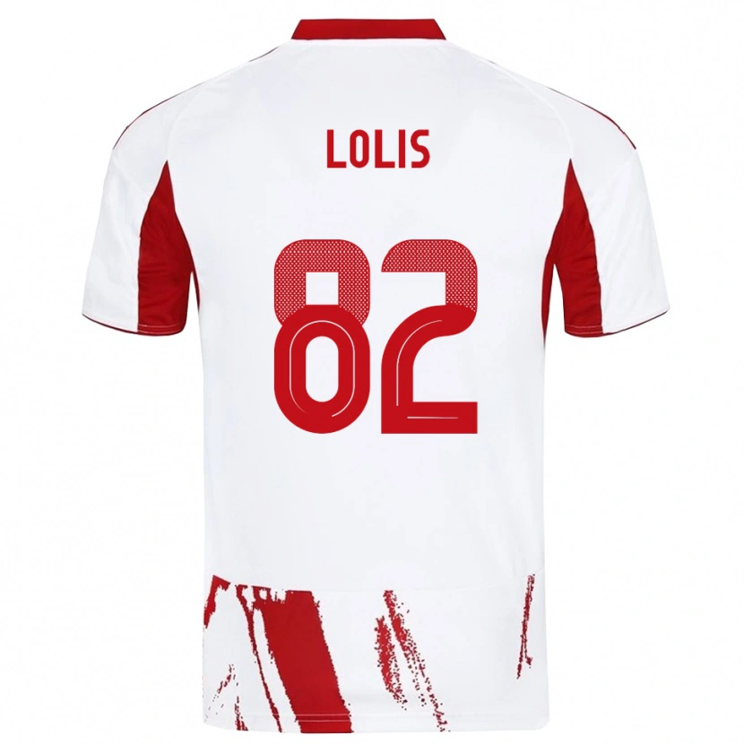 Danxen Pánské Nikolaos Lolis #82 Bíločervená Daleko Hráčské Dresy 2025/26 Dres