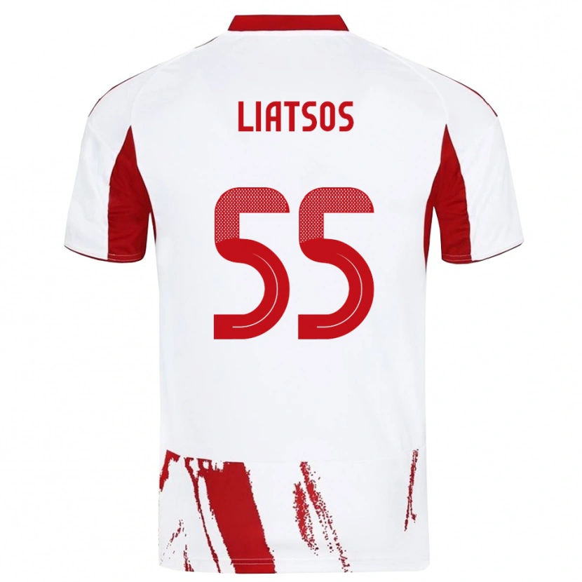 Danxen Pánské Christos Liatsos #55 Bíločervená Daleko Hráčské Dresy 2025/26 Dres
