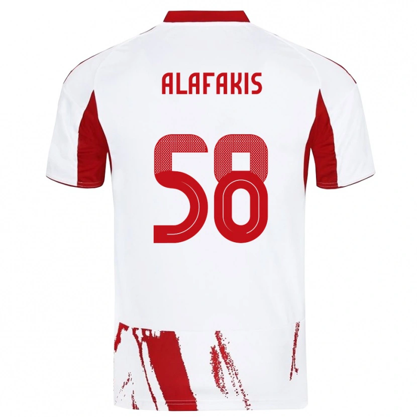 Danxen Pánské Nektarios Alafakis #58 Bíločervená Daleko Hráčské Dresy 2025/26 Dres