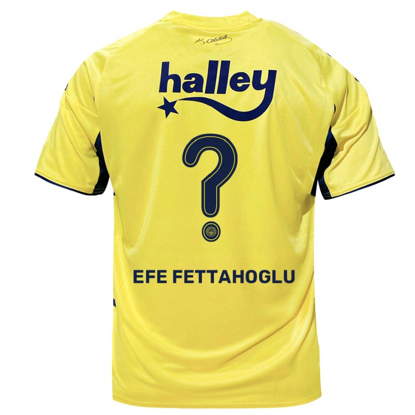 Danxen Pánské Adnan Efe Fettahoğlu #0 Žlutá Tmavě Modrá Daleko Hráčské Dresy 2025/26 Dres