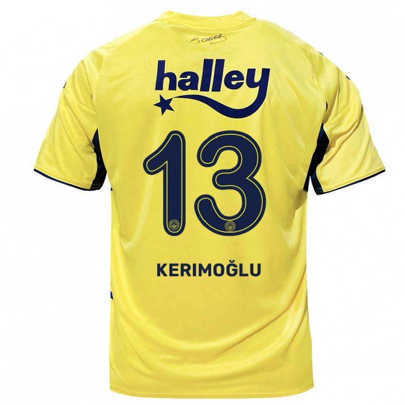 Danxen Pánské Zeynep Kerimoğlu #13 Žlutá Tmavě Modrá Daleko Hráčské Dresy 2025/26 Dres