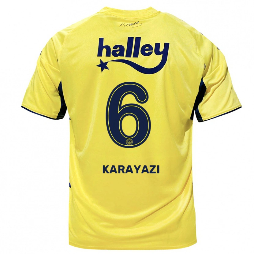 Danxen Pánské Efekan Karayazi #6 Žlutá Tmavě Modrá Daleko Hráčské Dresy 2025/26 Dres