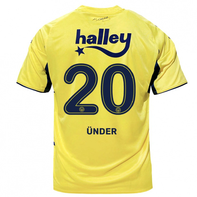Danxen Pánské Cengiz Ünder #20 Žlutá Tmavě Modrá Daleko Hráčské Dresy 2025/26 Dres