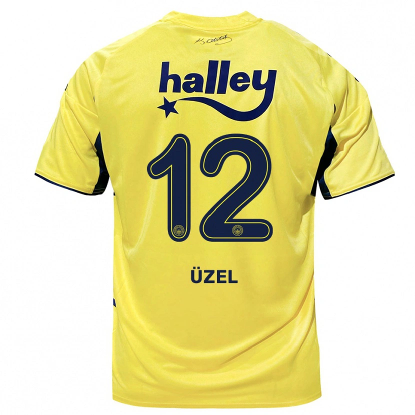 Danxen Pánské Nevzat Üzel #12 Žlutá Tmavě Modrá Daleko Hráčské Dresy 2025/26 Dres