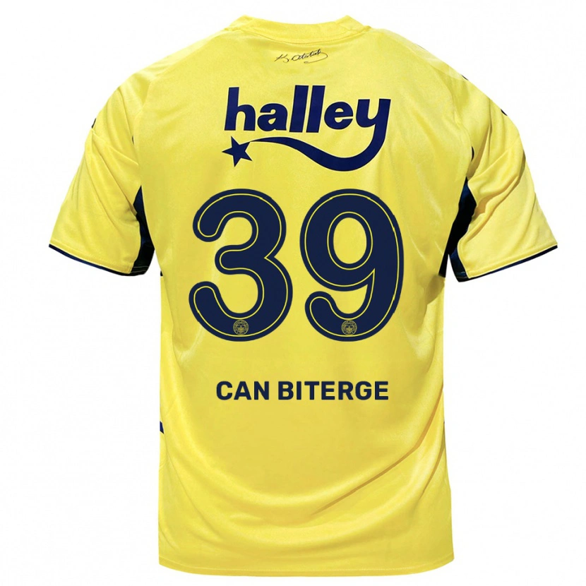 Danxen Pánské Engin Can Biterge #39 Žlutá Tmavě Modrá Daleko Hráčské Dresy 2025/26 Dres