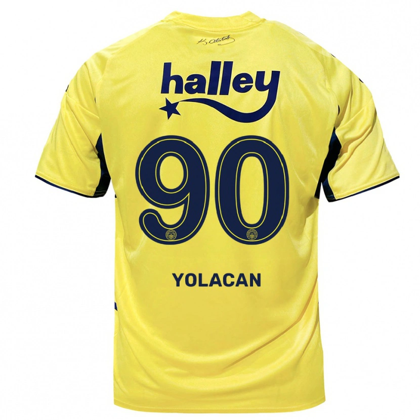 Danxen Pánské Baran Yolaçan #90 Žlutá Tmavě Modrá Daleko Hráčské Dresy 2025/26 Dres