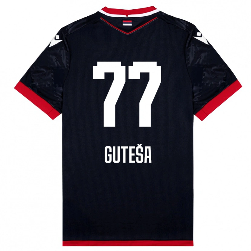 Danxen Pánské Ivan Guteša #77 Černočervená Daleko Hráčské Dresy 2025/26 Dres