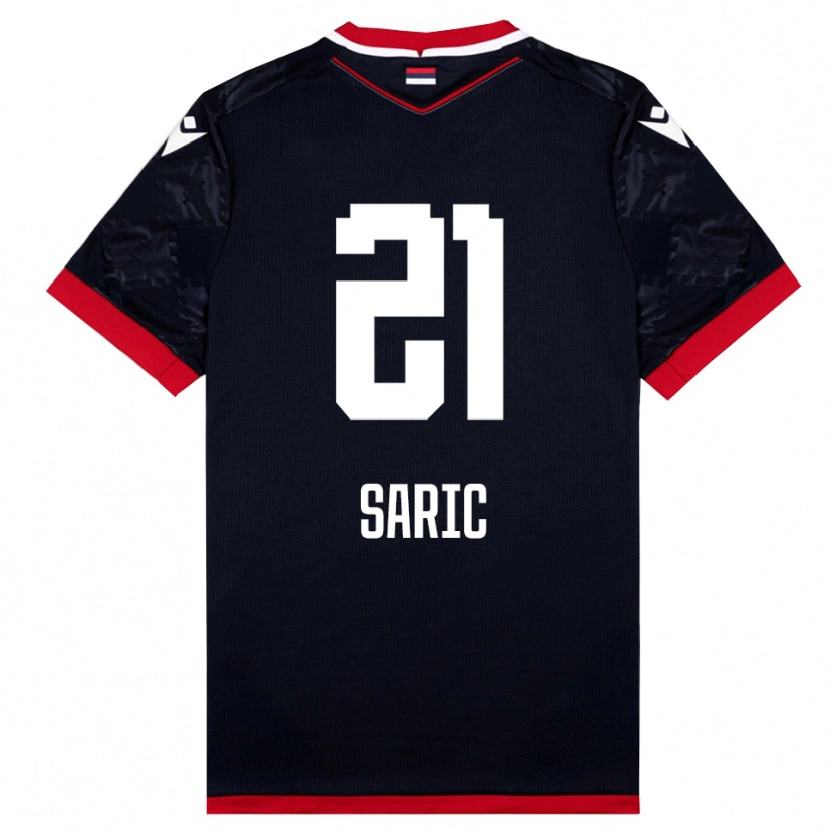 Danxen Pánské Dimitrije Saric #21 Černočervená Daleko Hráčské Dresy 2025/26 Dres