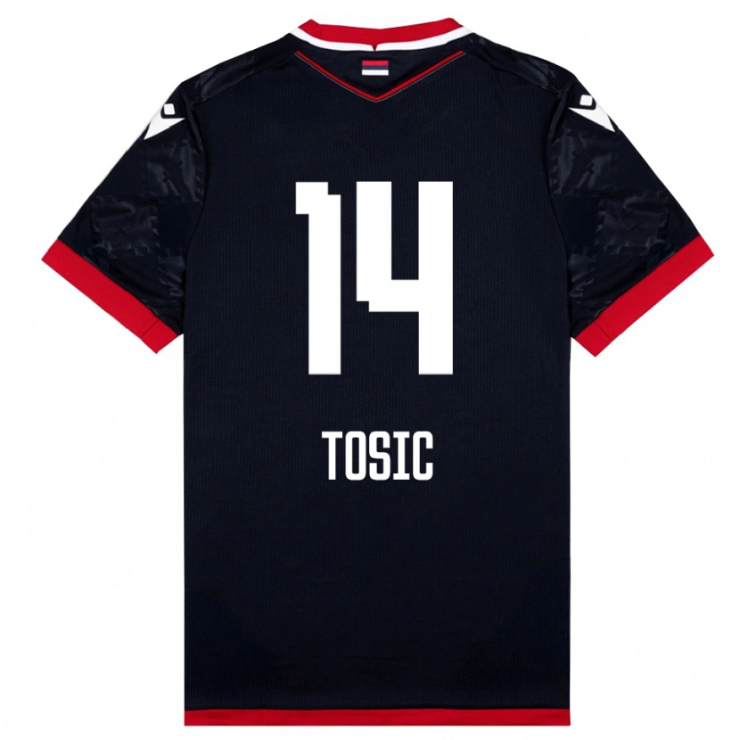 Danxen Pánské Davorin Tosic #14 Černočervená Daleko Hráčské Dresy 2025/26 Dres