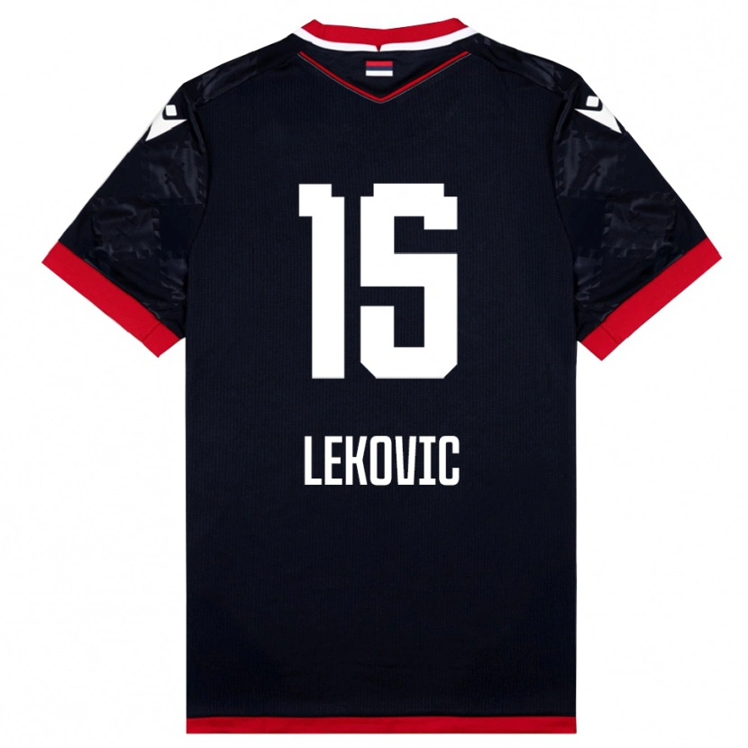 Danxen Pánské Mirko Lekovic #15 Černočervená Daleko Hráčské Dresy 2025/26 Dres