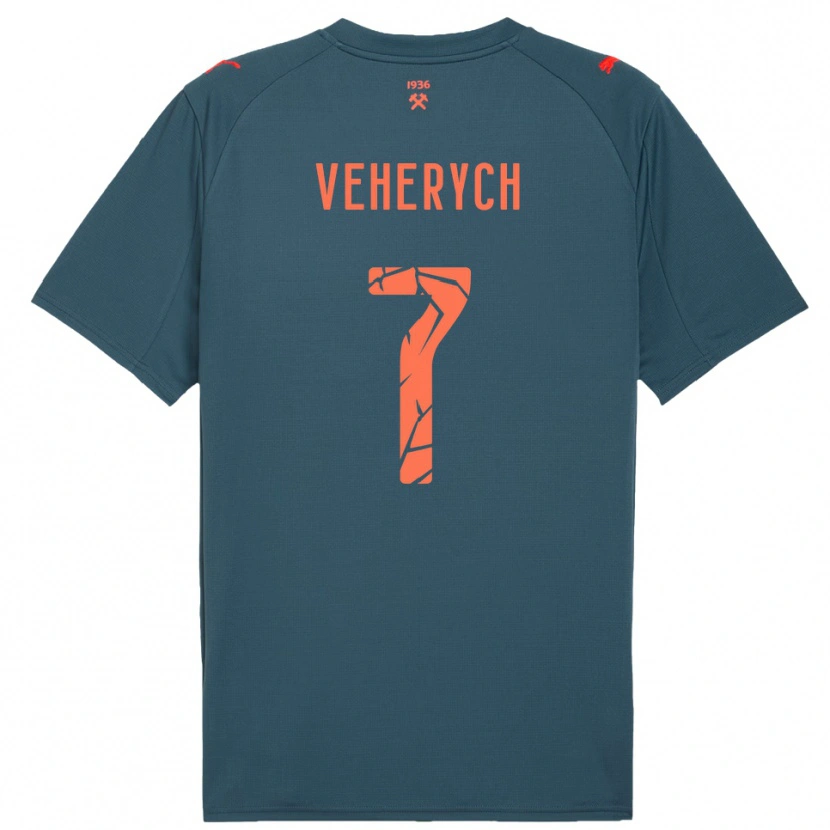 Danxen Pánské Nadiia Veherych #7 Tmavě Modrá Červená Daleko Hráčské Dresy 2025/26 Dres