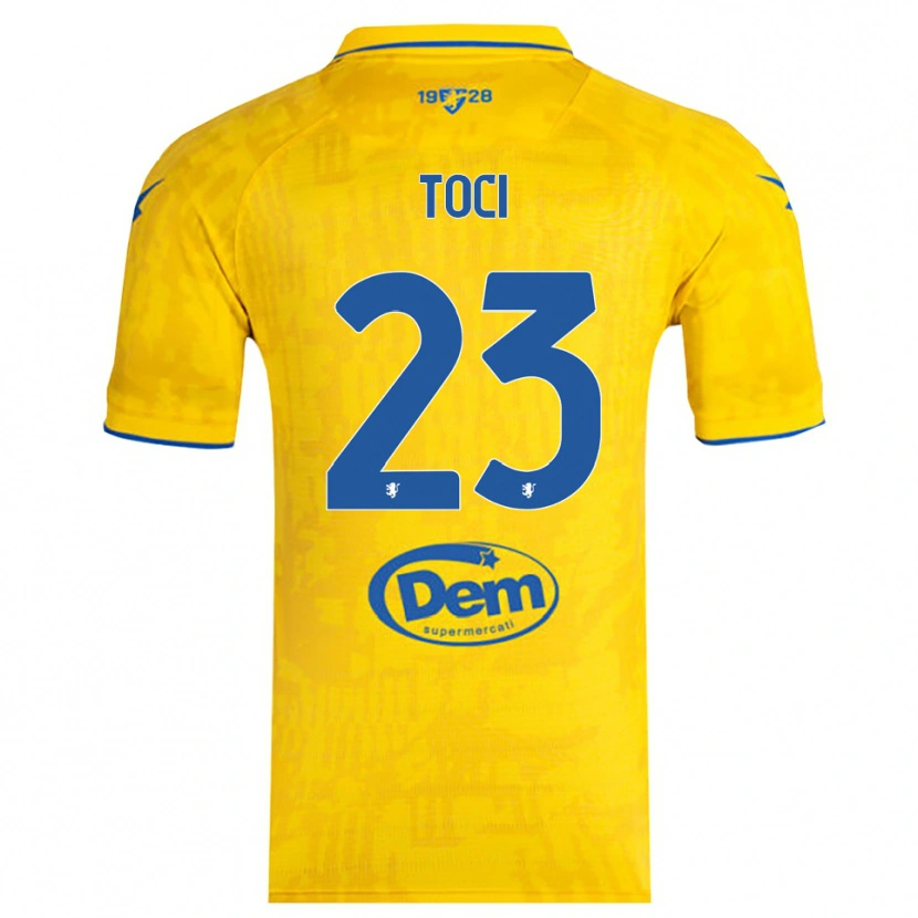 Danxen Dámské Matteo Toci #23 Žlutomodrá Domů Hráčské Dresy 2025/26 Dres