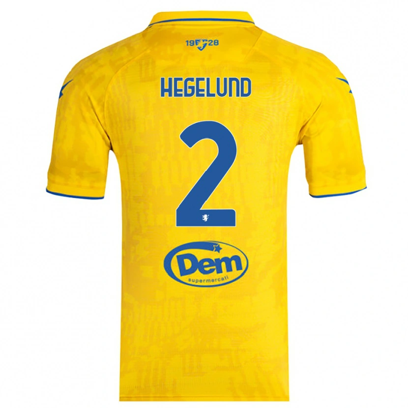 Danxen Dámské Victor Hegelund #2 Žlutomodrá Domů Hráčské Dresy 2025/26 Dres
