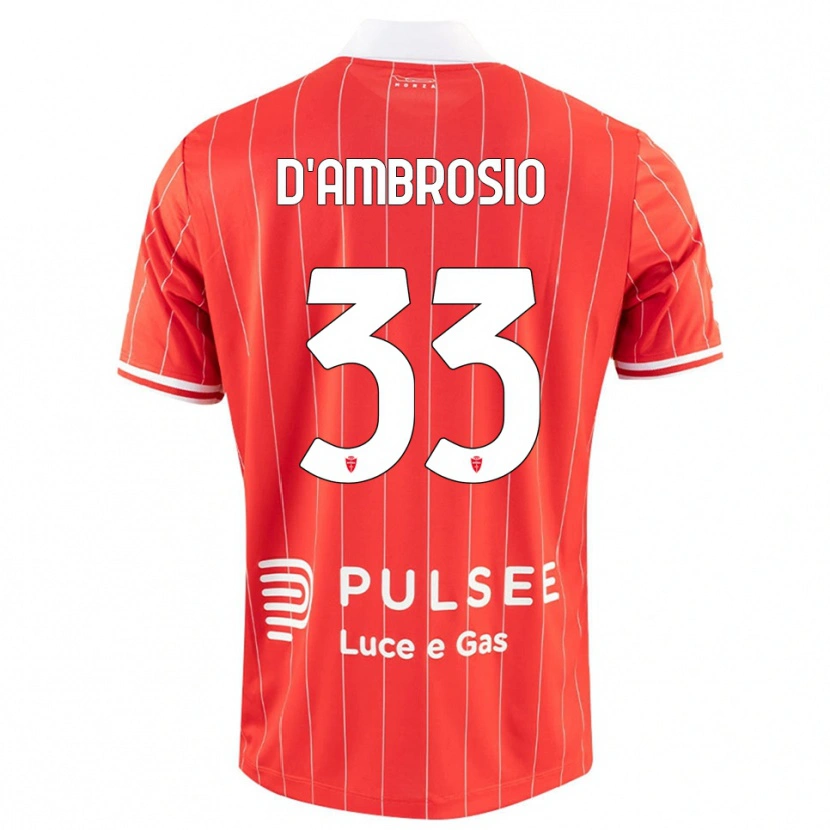 Danxen Dámské Danilo D'ambrosio #33 Červenobílá Domů Hráčské Dresy 2025/26 Dres