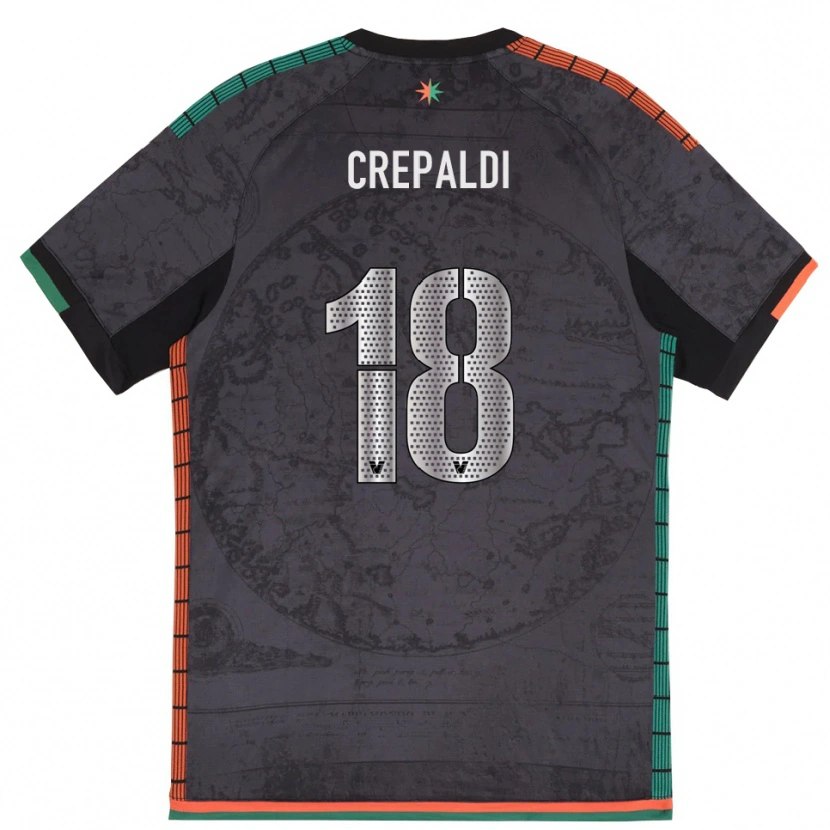Danxen Dámské Nicolò Crepaldi #18 Tmavě Šedá Domů Hráčské Dresy 2025/26 Dres