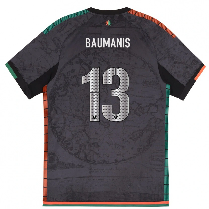 Danxen Dámské Kristofers Baumanis #13 Tmavě Šedá Domů Hráčské Dresy 2025/26 Dres