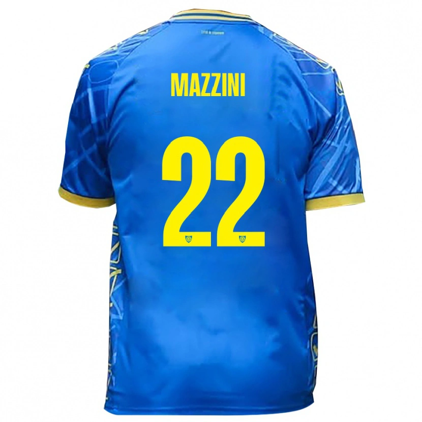 Danxen Dámské Stefano Mazzini #22 Nebeská Modrá Žlutá Domů Hráčské Dresy 2025/26 Dres