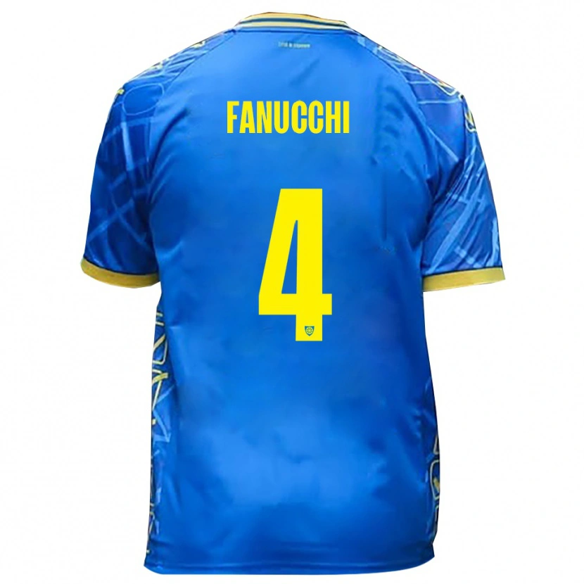 Danxen Dámské Filippo Fanucchi #4 Nebeská Modrá Žlutá Domů Hráčské Dresy 2025/26 Dres