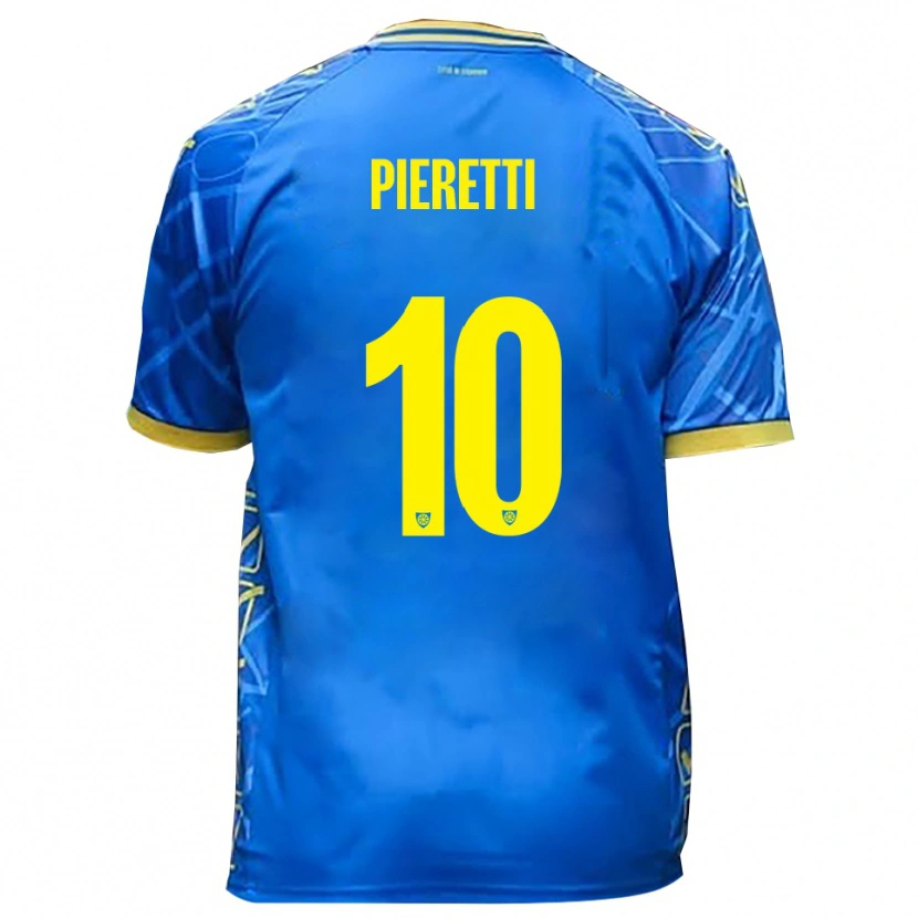 Danxen Dámské Niccolò Pieretti #10 Nebeská Modrá Žlutá Domů Hráčské Dresy 2025/26 Dres